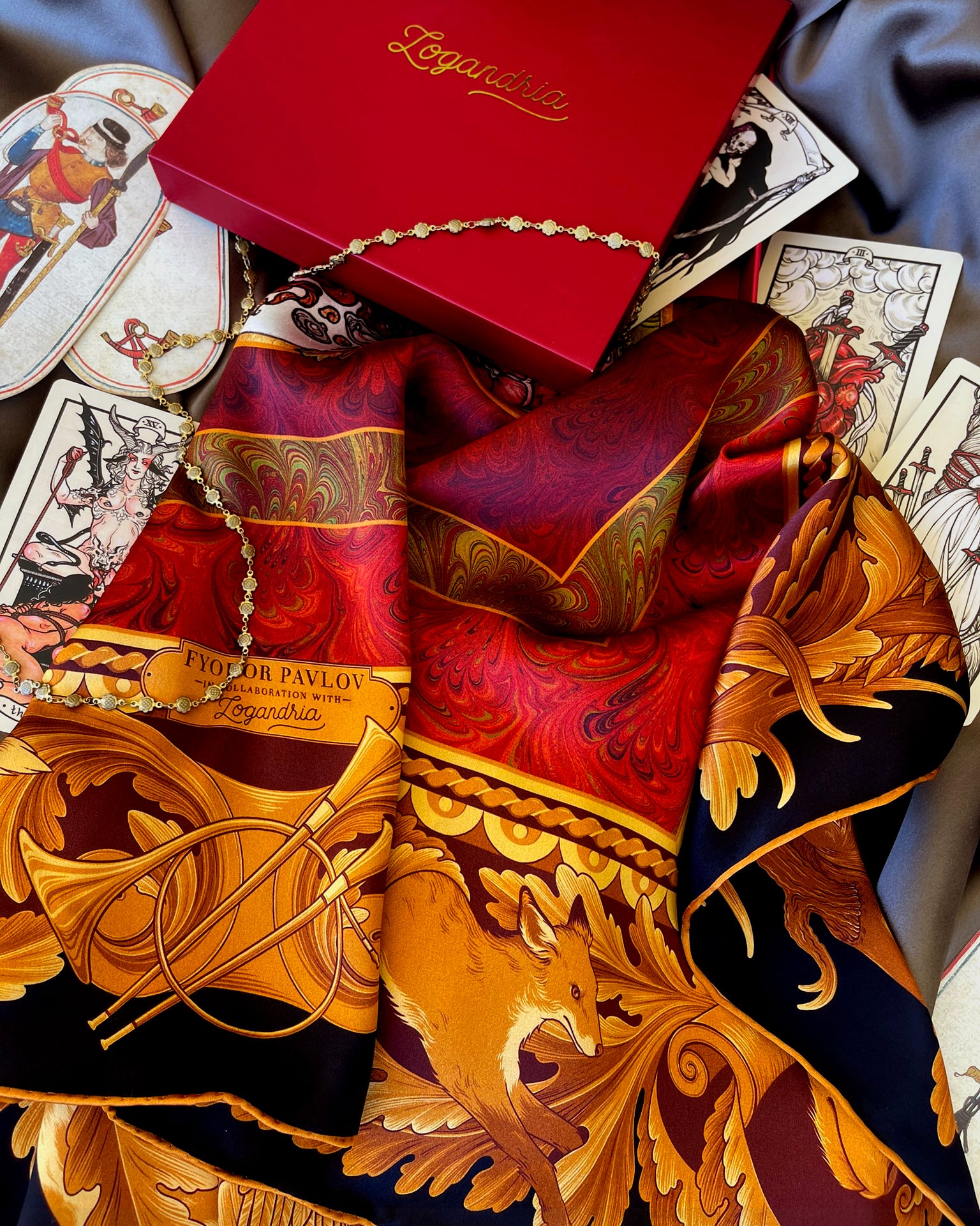 Hunter's Feast - 90cm Silk Scarf