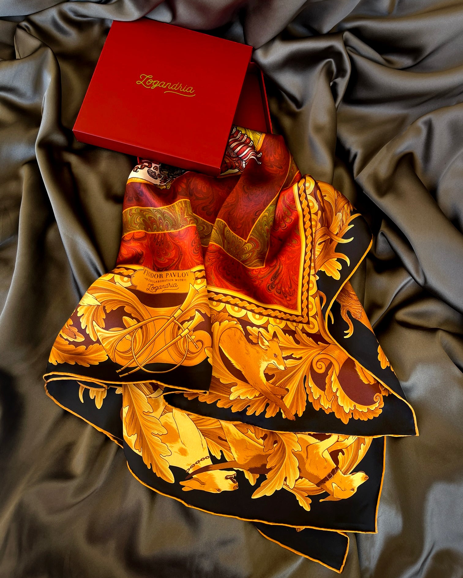 Hunter's Feast - 90cm Silk Scarf
