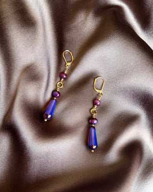 Droplet Earrings - Plum