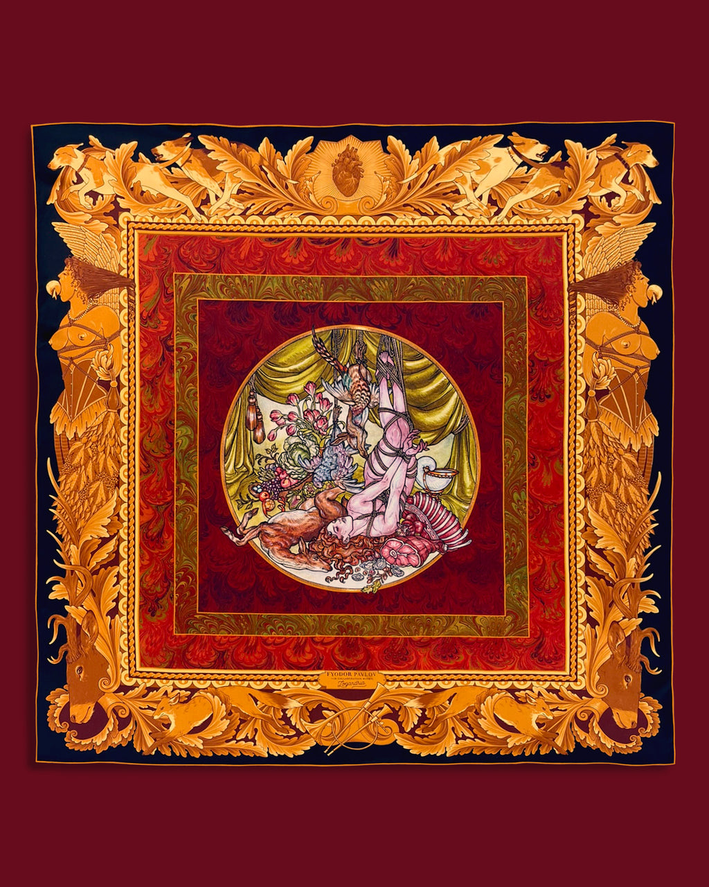Hunter's Feast - 90cm Silk Scarf