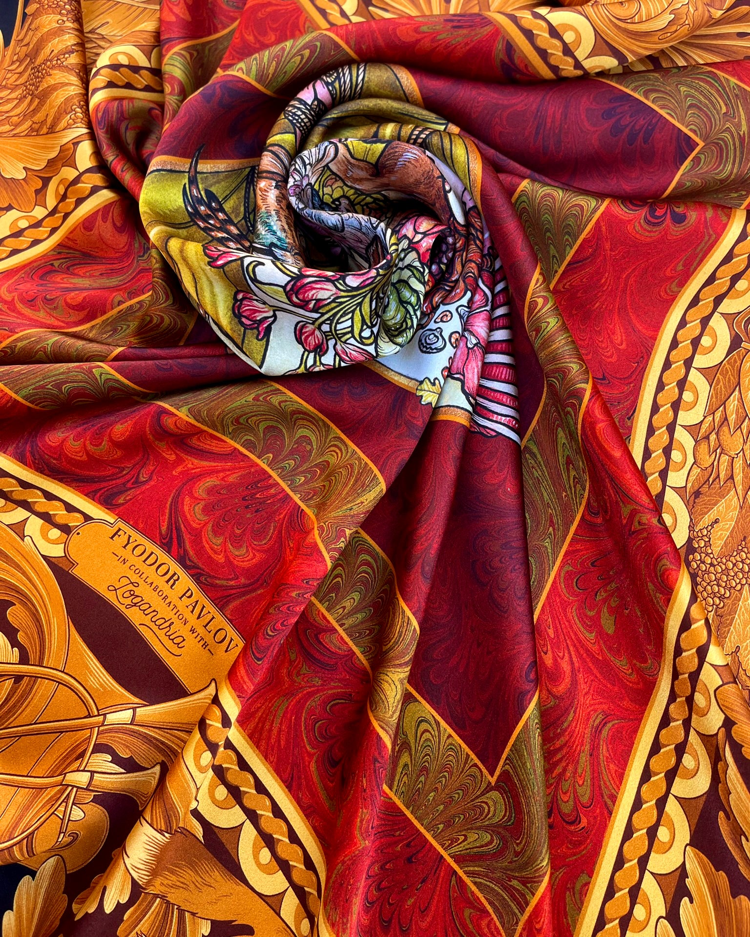 Hunter's Feast - 90cm Silk Scarf