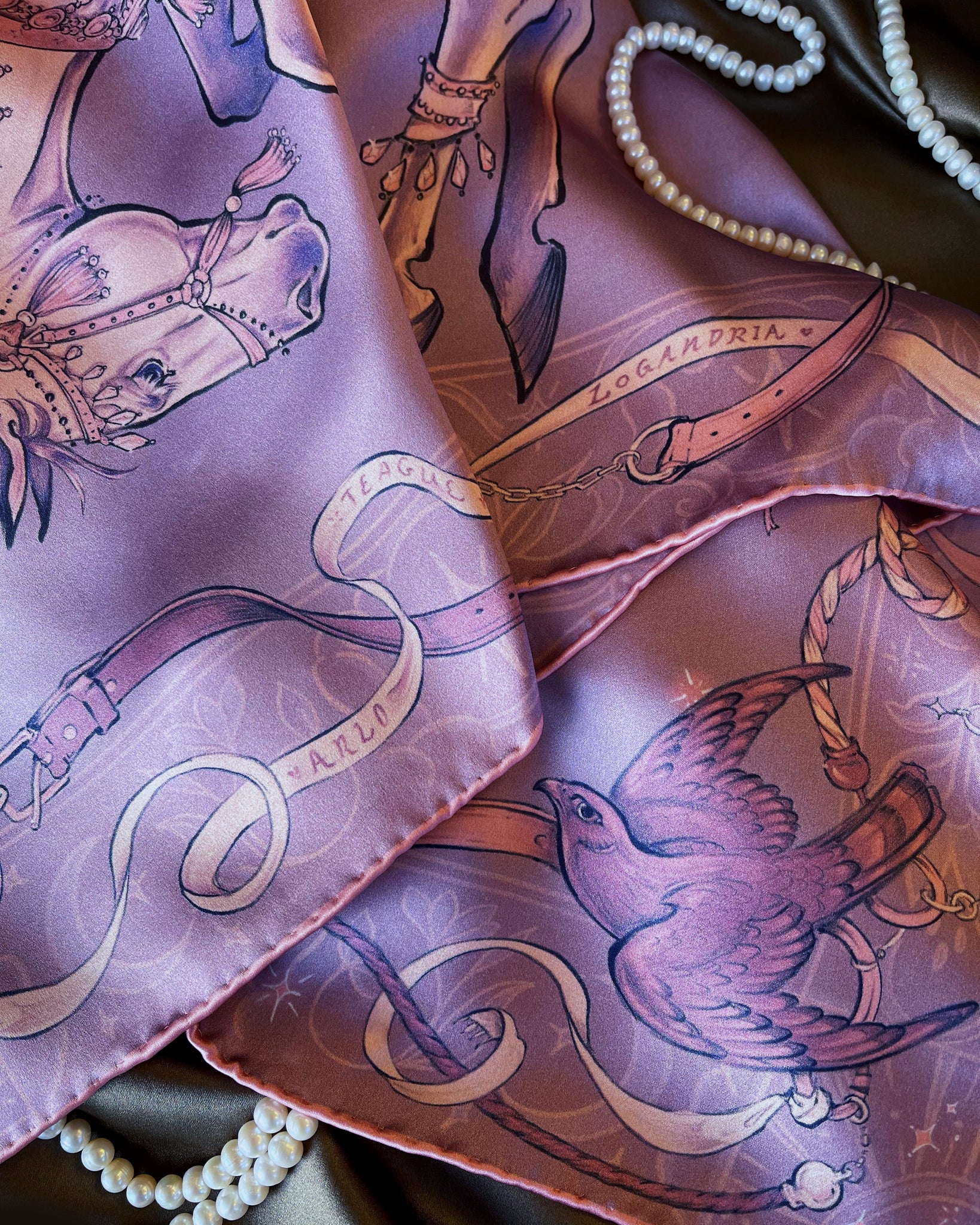 Puzzle Horse - 65cm Silk Scarf