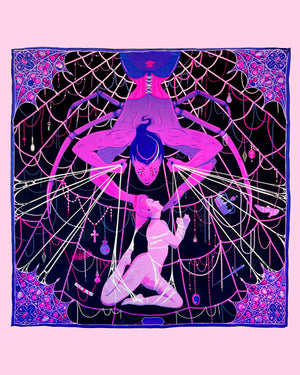 Widow's Captive - 105cm Silk Scarf